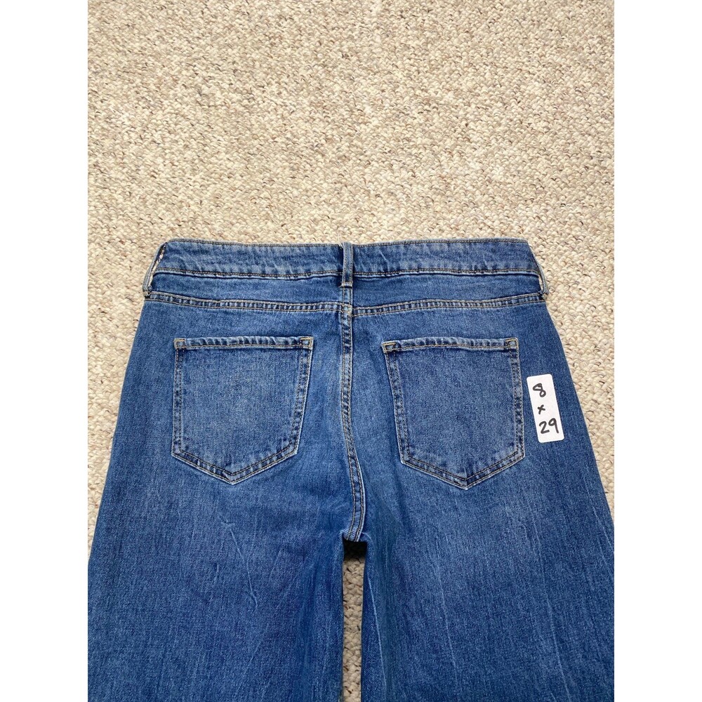 Old Navy Mid Rise Wide Leg Women's Size 8 Denim Jeans - Picture 4 of 8